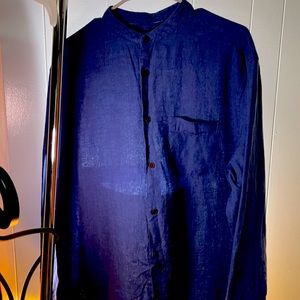 M&S size Large for men color sky blue.  L for men 100 % pure LINEN